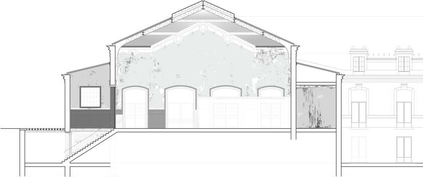Retranscription des traces laissés sur les murs par l'usage et le temps